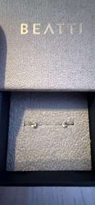 Beatti 2.5mm Diamond Cut Disc Screw Back 18 Gauge 14K White Gold Stud Earrings 2