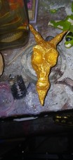 Cursed Antique Baphomet Gold Statue Head Metaphysical Witchcraft