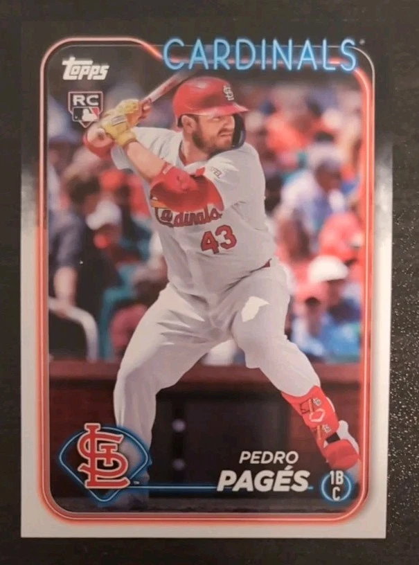 Pedro Pages #US338 2024 Topps Update Series RC Base Rookie Card Cardinals - Image 3 of 3