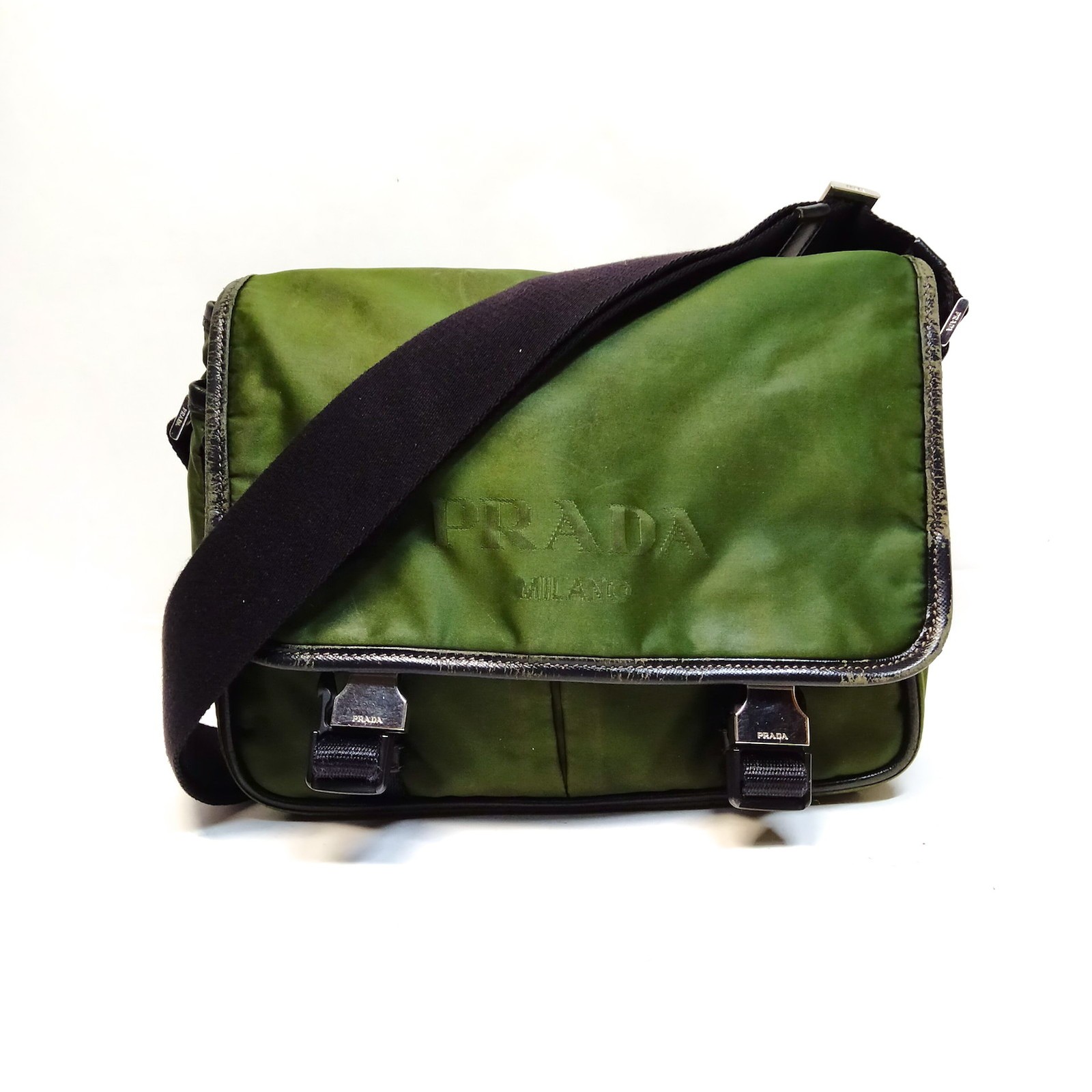Prada Green Nylon Crossbody Bag 452334-image