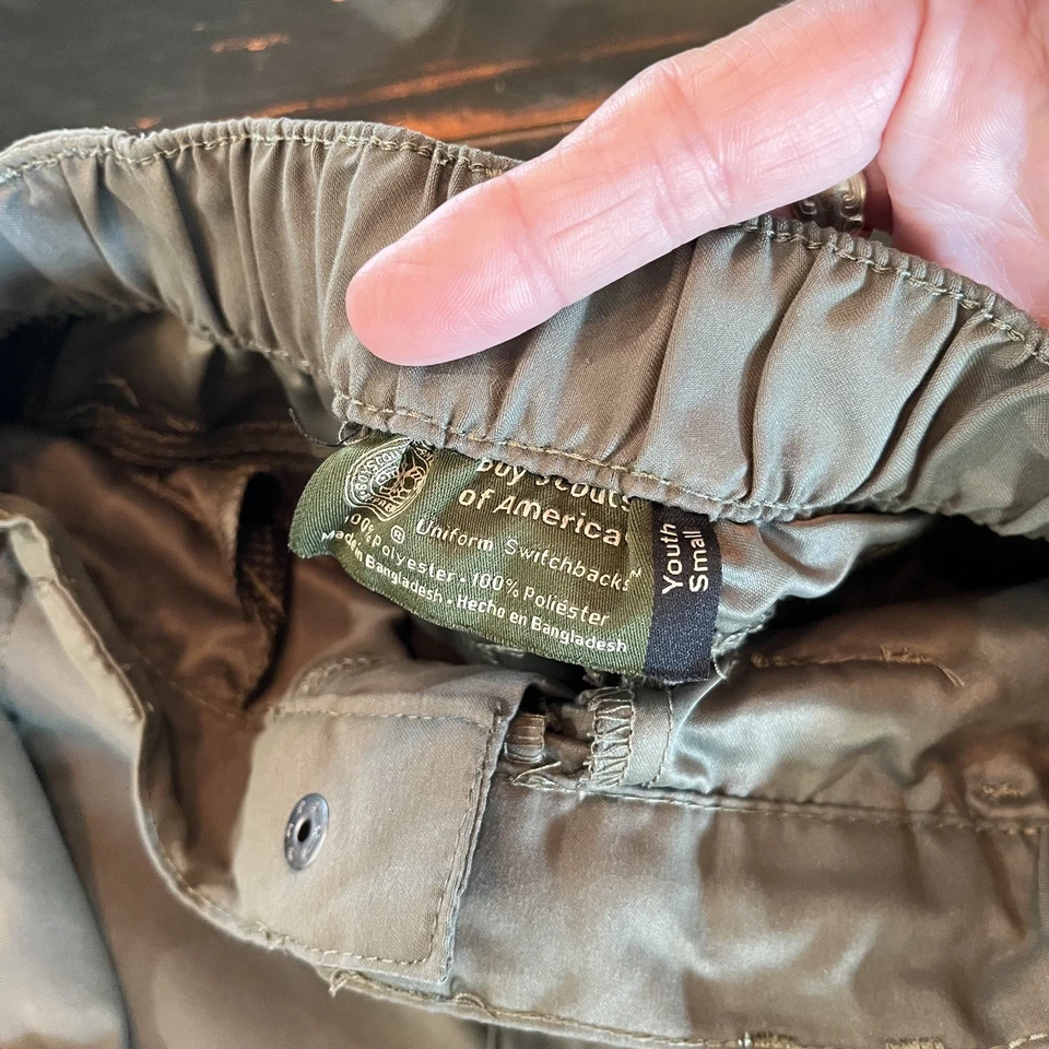 Boy Scouts of America Pants Youth Small Uniform Convertible Pants To Shorts USA - Image 2 of 3
