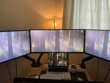 Ultimate Triple Monitor Setup – 34" LG UltraWide + (2) 27" Dell & Acer Monitors