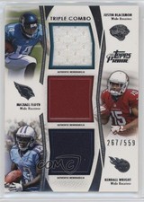 2012 Prime Triple Combo Relics Justin Blackmon Michael Floyd Kendall Wright 11z5