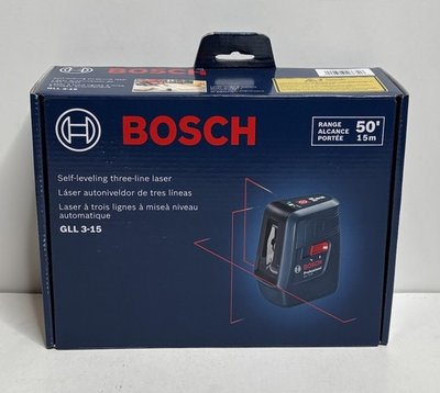 #ad Laser Level Bosch Red 50ft Self Leveling Indoor Line cross GLL3 15 Brand New $43.00