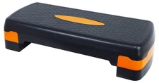 Adjustable Workout Aerobic Stepper Step Platform Trainer, 27-Inch, Black/Orange