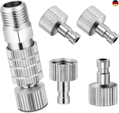 KITRDOOR Airbrush Adapter, 5 Stück Airbrush Schnellkupplung 1/8'' Airbrush 