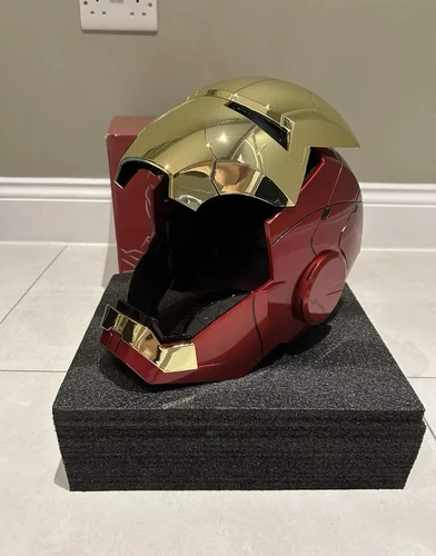 Autoking Iron Man Gold MK5 Helmet Electronic Voice Activated Open&Close Mask New - Picture 6 of 12