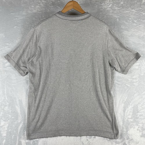 VTG St Croix Sweater Polo Mens XL Gray Stripe Short Sleeve Knit Thin USA Grandpa - Picture 2 of 6