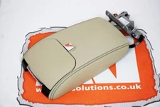 Jaguar XJ XJR armrest Champagne centre console lid Black stitch with CUP HOLDERS