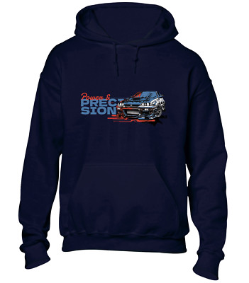 POWER & PRECISION HOODY HOODIE RENNWAGEN SUPERCAR COOLES MOTOR DESIGN TOP