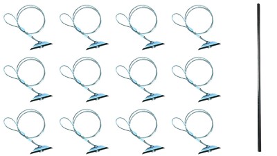 3.5'' Chisel Earth Anchors & Drive Rod - 12 count - Heavy Duty w/30'' X 1/8'' Cable