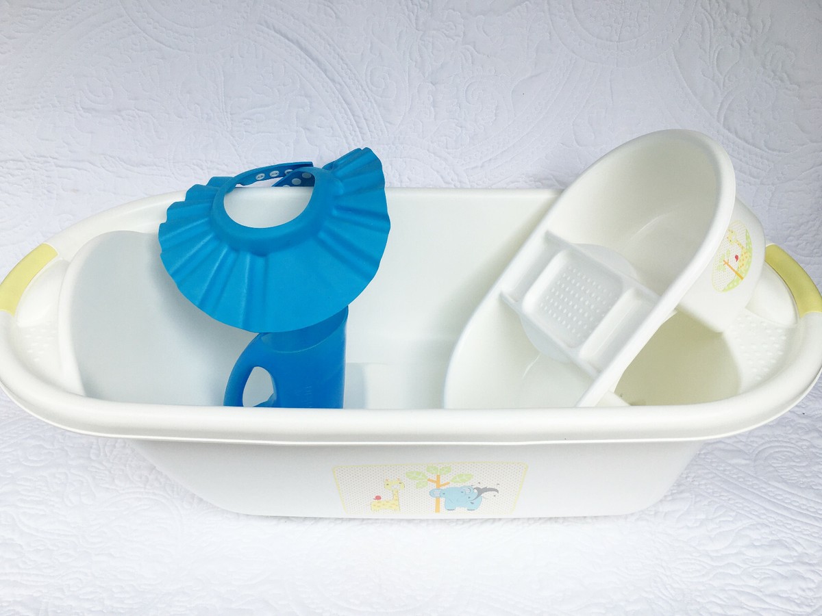 Plastic Infant Towel Set Baby Bath With Top And Tail Bowl Argos