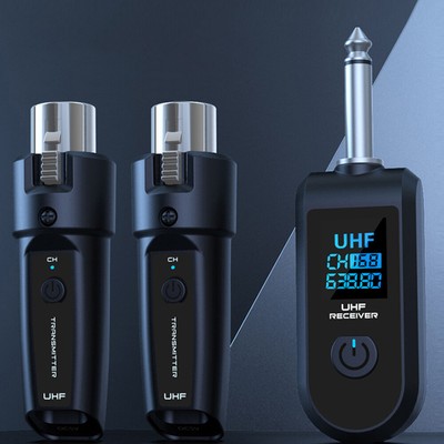 XLR Transmitter and Receiver Signal Adapter Microphones Wired To Wireless System