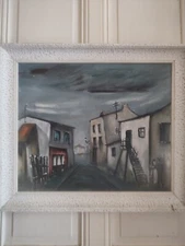 Oil On Canvas Claude LORAN (1922) "On The Zone" Exhibition Independent Salon