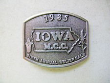 1985 Iowa Mennonite Relief Sale Belt Buckle