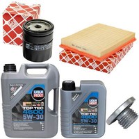 MotoröL Filter Set 5W-30 6 Liter + ÖLablassschraube FüR Opel Astra G 2.0 OPC T98