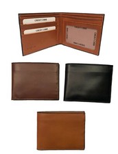 Aston Leather Mens Bifold ID Wallet - Made in USA