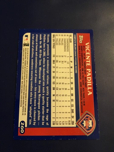 2003 Topps # 620 Vicente Padilla Philadelphia Phillies NM - Picture 2 of 2
