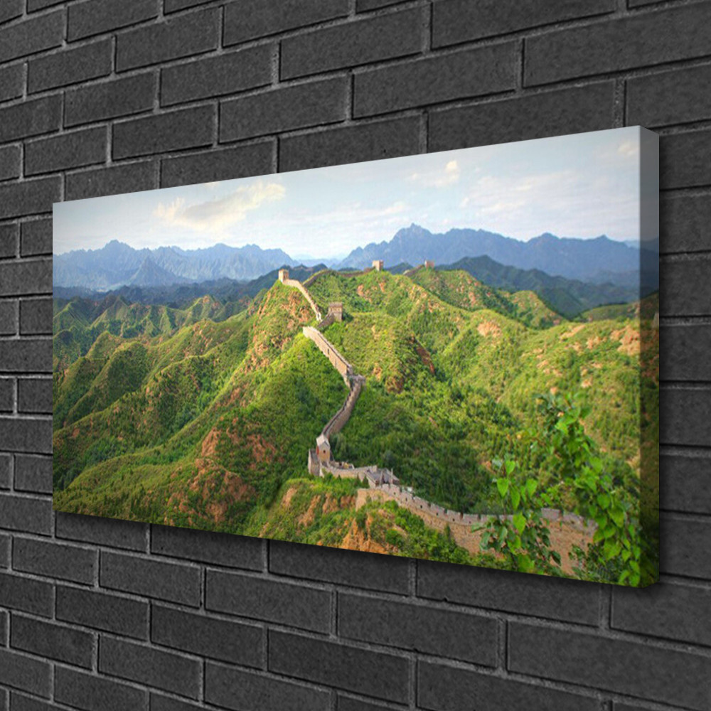 Tableau paysage de la Grande Muraille de Chine impression sur toile 100x50 cm
