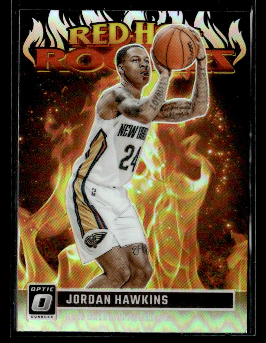 Jordan Hawkins 2023-24 Donruss Optic #5 Red Hot Rookies Holo Pelicans