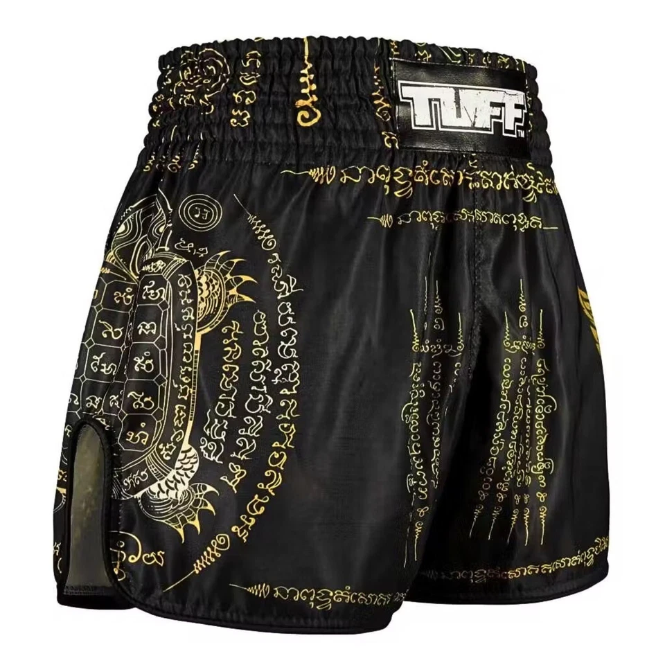 Thai Muay Shorts Boxing Mma Kickboxing Kick Ufc Fight Cage Grappling Mens Tuff - Image 2 of 4
