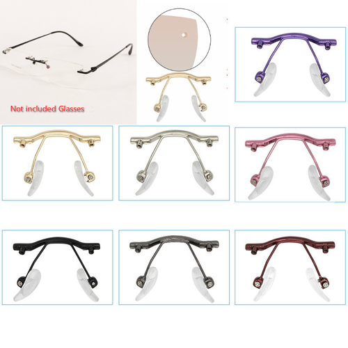 Unisex randloses Gestell Brille Nase Brücke Matte Ersatz Legierung Anti-Rutsch Pad 1 Stck. - Bild 2 von 12