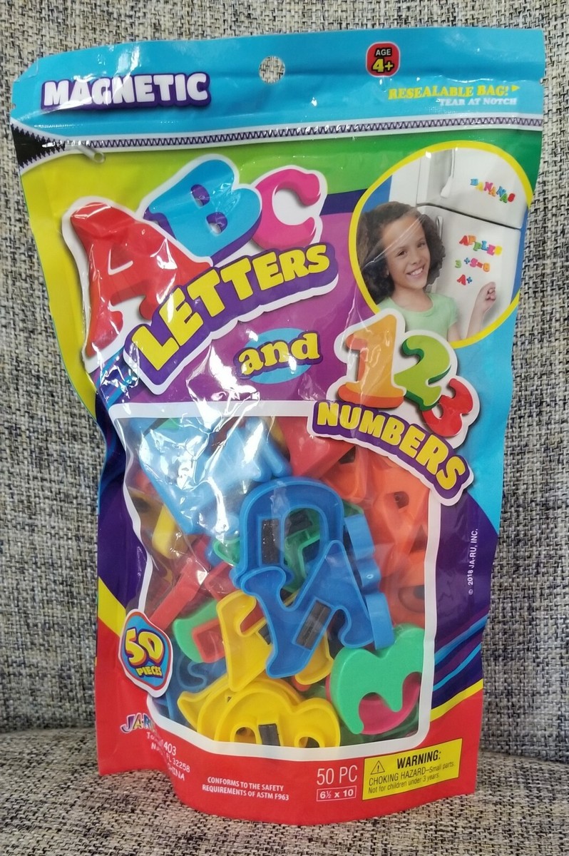 50pc Fridge Magnet ABC's & 123's -34 letters, 20 number,6 math