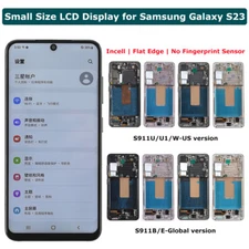 Small LCD Display Touch Screen Frame Assembly Replacement For Samsung Galaxy S23