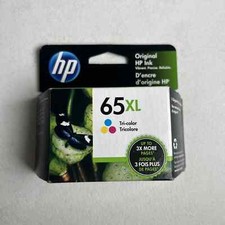 HP 65XL Tri-Color High Yield Ink Cartridge, Prints Up to 300 Pages N9K03AN 140 