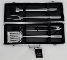 Williams Sonoma Barbeque BBQ Tool Grill Set - 4 Piece New - Stainless Steel