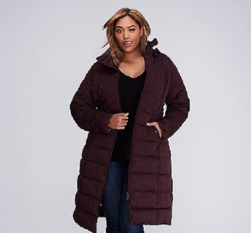 $200 Lane Bryant Maxi Acolchado Abulchado Abrigo Largo de Invierno Chaqueta Talla Grande 14/16 1X - Imagen 1 de 12
