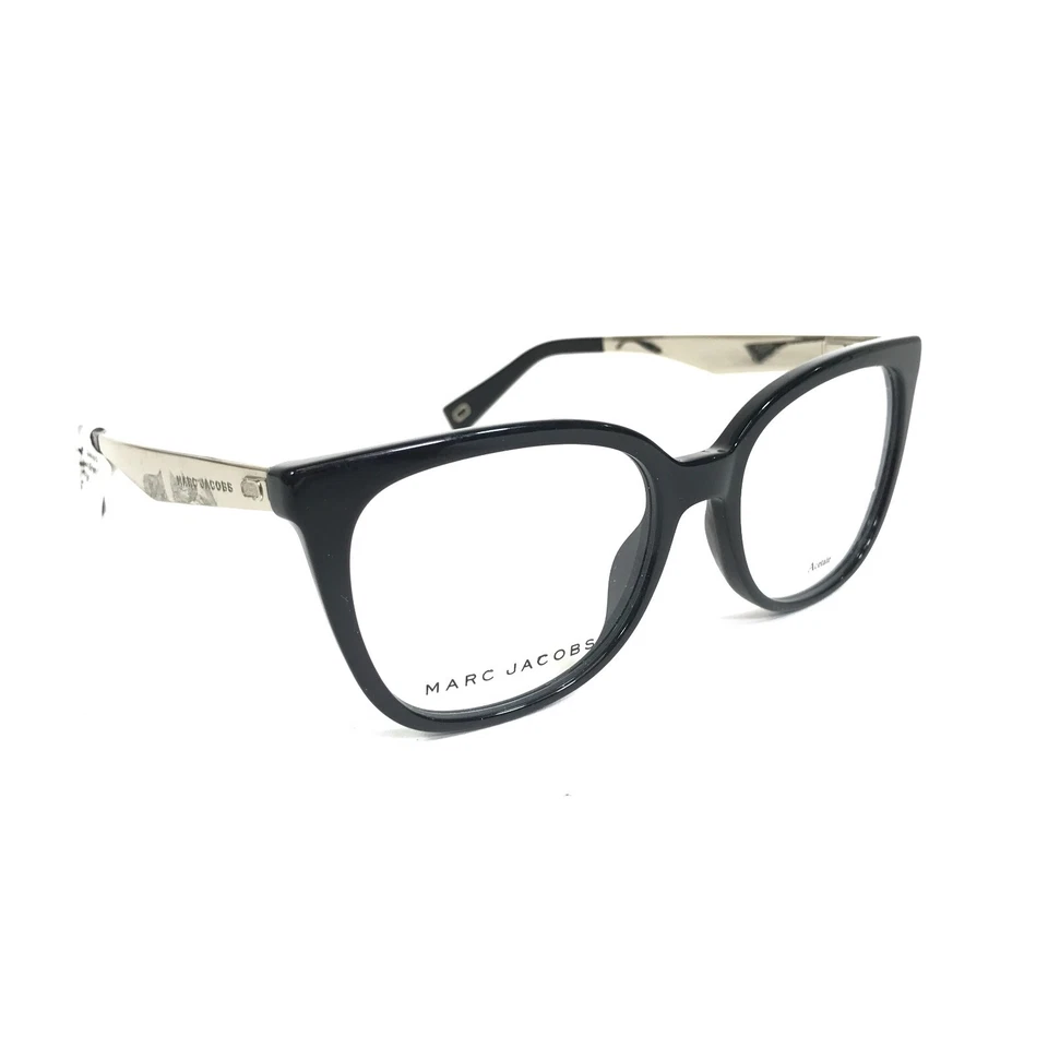 Marcos de gafas Marc Jacobs MARC 207 807 negro plateado cuadrado 51-17-140 Foto 2 de 4