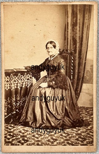 CDV DAME IN MOTORHAUBE NAMENS MRS PICKERING VON HENRY DEATH LONDON CAMBERWELL FOTO