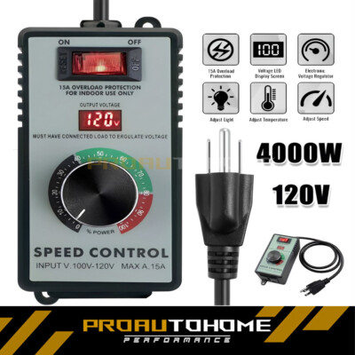 Dial It In: Variable Speed Controller For Router/Fan – 120V, 15A Rheostat Adjuster