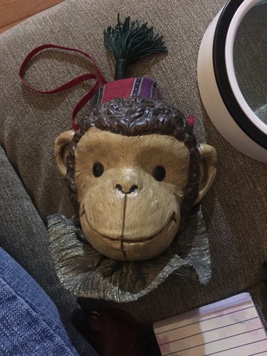 Resin Monkey Face Wearing Fez Hat. 5 