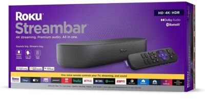 Roku Streambar 4K HDR Media Player und Soundbar - Schwarz