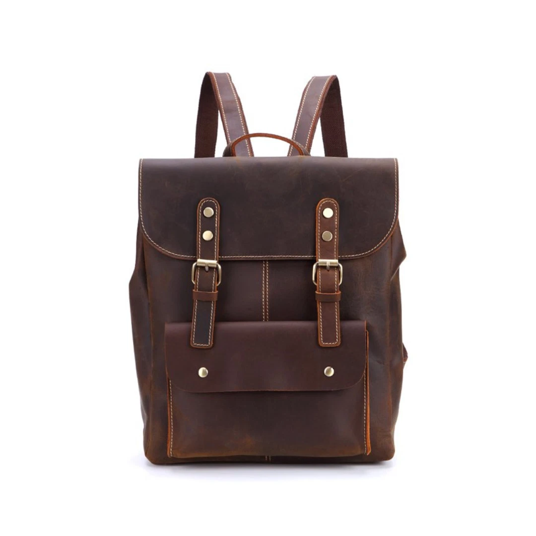 Handmade Vintage Leather Brown Backpack