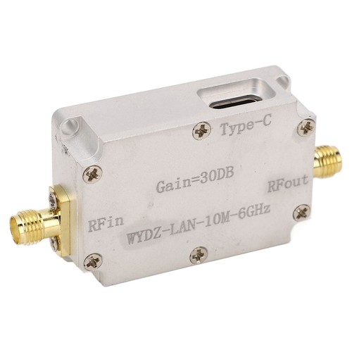 Wzmacniacz szerokopasmowy RF LNA 10M6Ghz Wzmacniacz niskiego szumów Wysoki zysk SMA Gniazdo - Zdjęcie 3 z 24