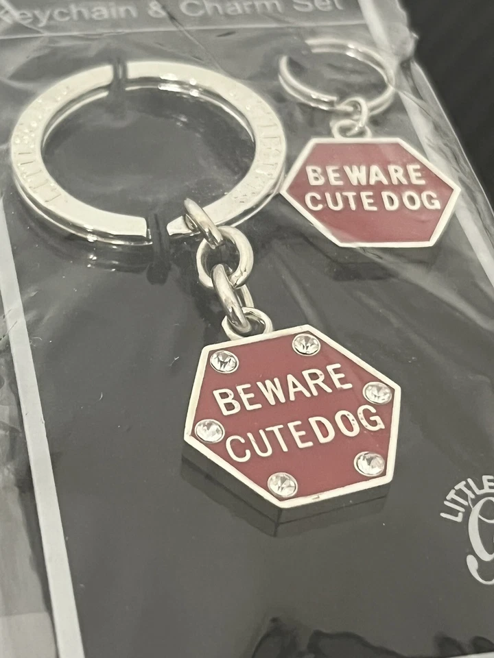 Lindo juego de llavero y dijes para perros Little Gifts Pet Beware - ¡NUEVO! ¡RÁPIDO! Foto 2 de 4