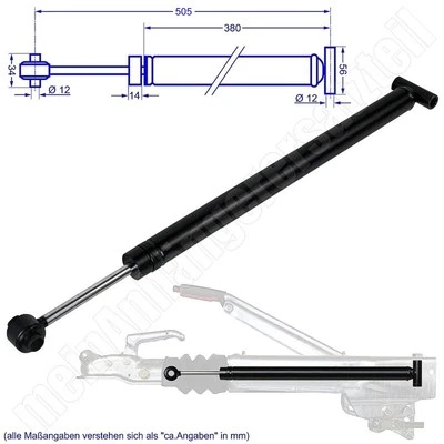 Stoßdämpfer Auflaufdämpfer Dämpfer für AL-KO Auflaufeinrichtung 251S ab Bj. 93