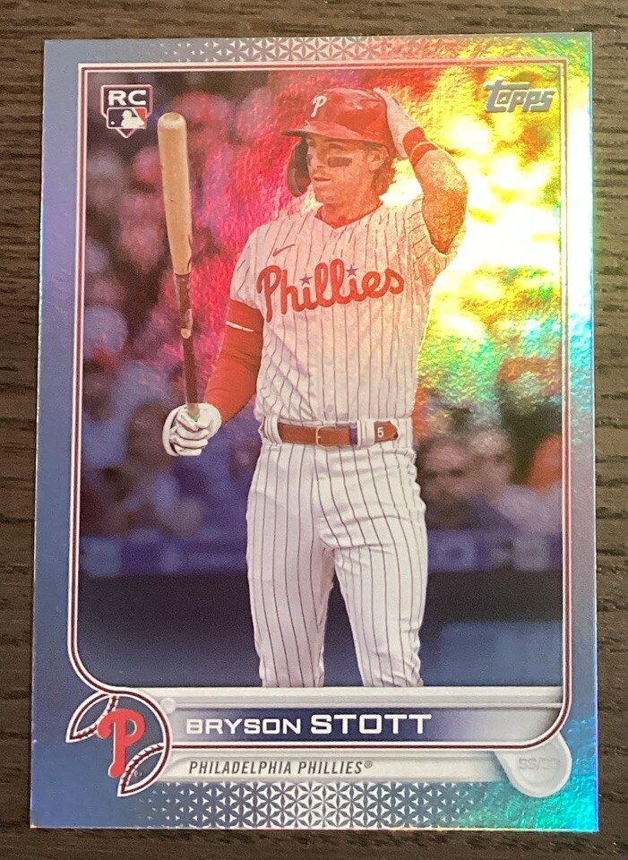 2022 Topps Update Bryson Stott #US224 Rookie Rainbow Foil! Phillies! #6137