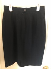 NEW BLACK MINI WOOL SKIRT LINED MADE IN USA 6P