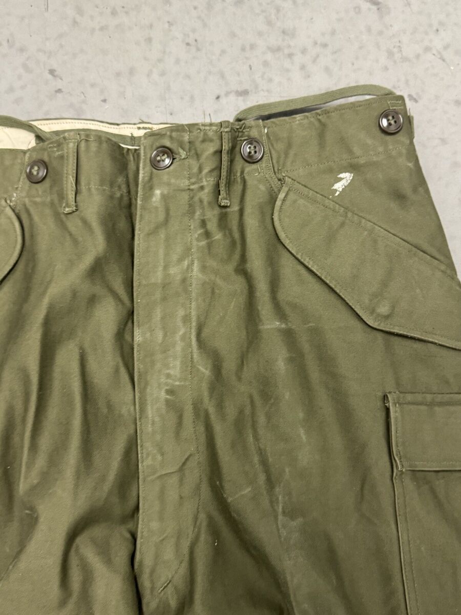 Vintage M-1951 Military Trousers Field Pants Cargo Sz Medium Vintage M-1951 Military Trousers Field Pants Cargo Sz Medium