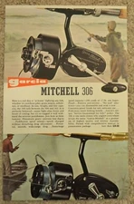 1968 Garcia Mitchell 306 Fishing Reel Print Ad