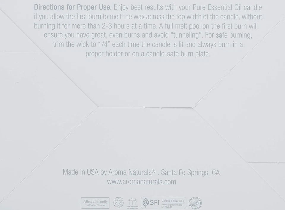 Aceite esencial de velas votivas Aroma Naturals con abeto de enebro y albahaca, Everg Foto 3 de 4