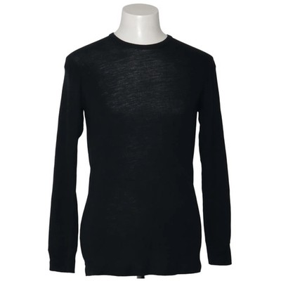 Woolmark, Strickpullover, Größe: L, Schwarz, Wolle, Einfarbig, Herren #47O