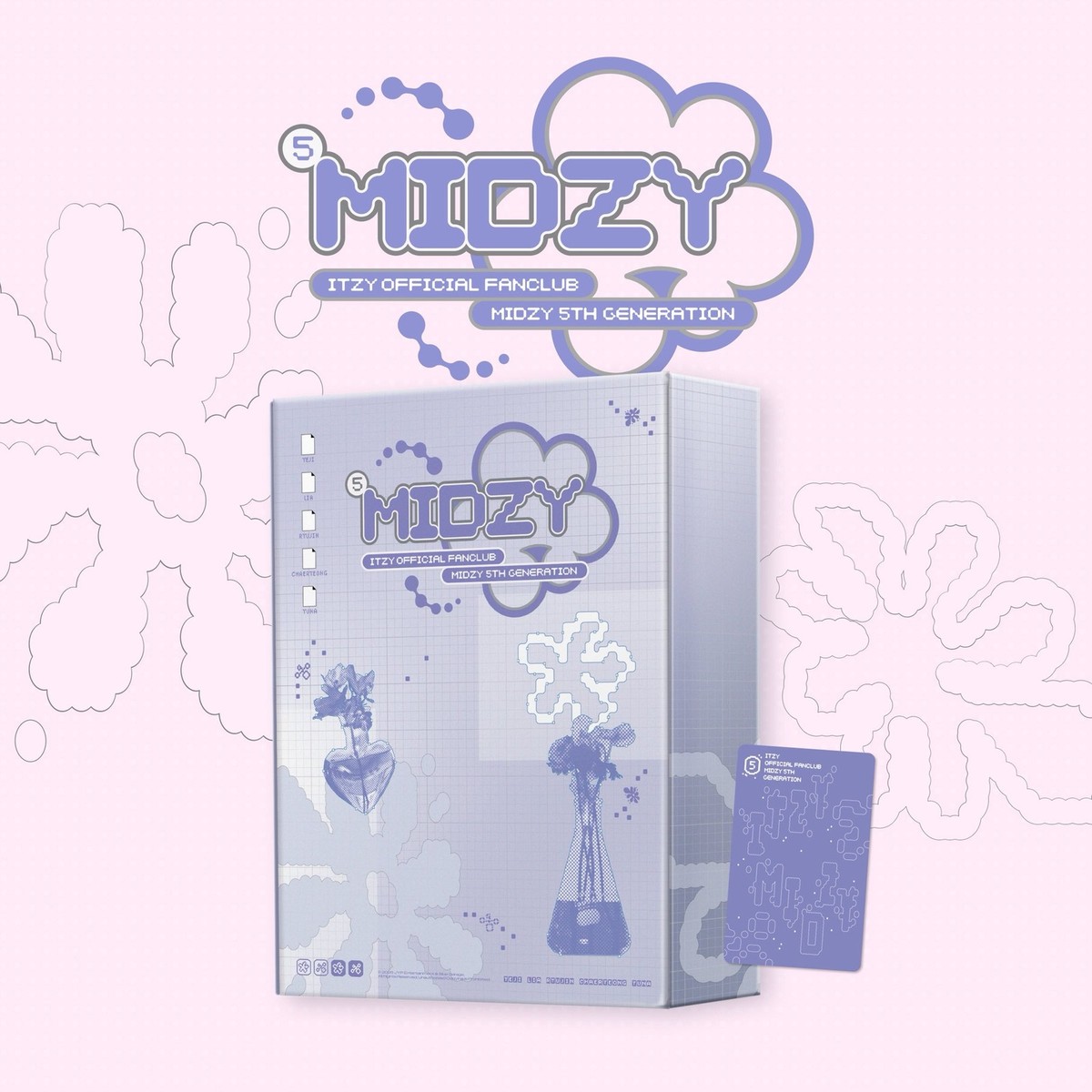 ITZY OFFICIAL FANCLUB MIDZY 5TH GEN FLOWER LAB PHOTOCARD SET KIT