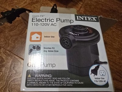 Intex Quick-Fill Electric Inflator/Deflator Pump 110-120V AC, 3 Nozzles