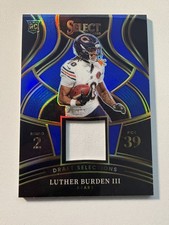 🔥 2025 Panini Select Luther Burden III Draft Selections Bears Patch DSM-LBN 🔥