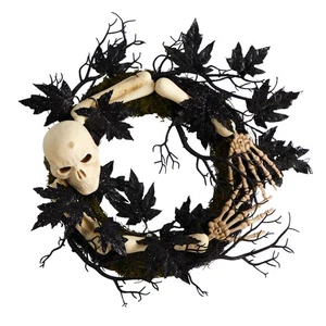 24 in. Skull and Bones Wreath